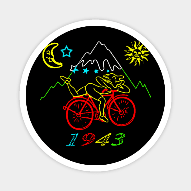 Bicycle Day 1943 | LSD Acid Hofmann Trip Magnet by MO design